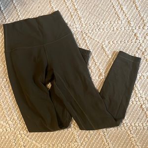 Dark olive LULULEMON align leggings